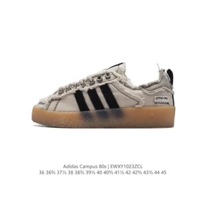 Song for the Mute x Adidas Campus 80s Seasame Low Top Canvas Sneakers