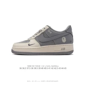 Nike Air Force 1 '07 Low White Leather Casual Sneakers for Men and Women