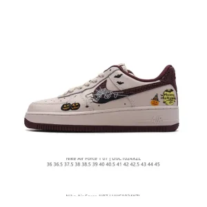 Nike Air Force 1 Low 07 White Leather Air Cushion Sneakers