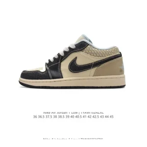 Jordan AJ1 Low Retro Basketball Shoes with Air Cushioning