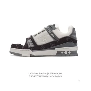 Louis Vuitton Trainer Sneaker Low Top Canvas Fashion Shoes