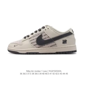 Jordan Air 1 Low Retro Leather Basketball Shoes with Air Cushion