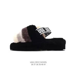 UGG Women's Winter Fleece Slippers with Faux Fur Lining and Non-Slip Sole