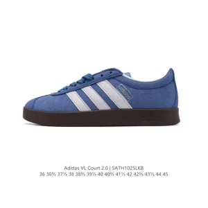 Adidas VL COURT 2.0 Shoes White T-Shape Toe Casual Sneakers