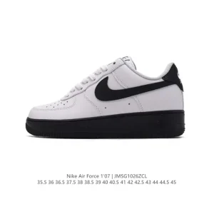Nike Air Force 1 '07 Low Leather Sneakers with Air Cushioning
