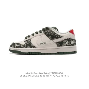 Nike Dunk Low Retro Dior Collaboration Vintage Skate Shoes