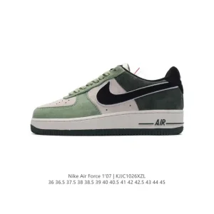Nike Air Force 1 Low 07 White Leather Sneakers with Air Cushion