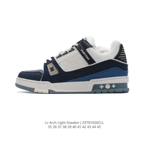 Louis Vuitton Trainer Sneaker Low Leather Thick Sole Comfort Shoes