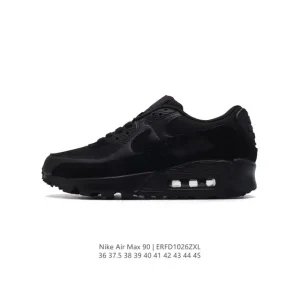 Nike Air Max 90 Retro Running Shoes with Leather and Mesh