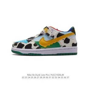 Nike SB Dunk Low Pro Kids Cow Print Skate Shoes