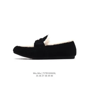 MIU MIU Women's Leather Fashion Sneakers with Fleece Lining