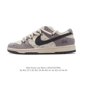 Nike Dunk Low SJ2068 Retro Basketball Skateboarding Shoes with Double Laces