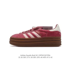 Adidas Gazelle Bold Thick Sole Retro Suede Leather Women's Shoes