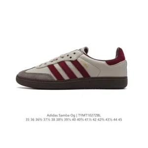 Adidas Samba OG Leather Shoes Classic White T-toe Sneakers