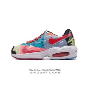 Nike Air Max 2 Light X Atmos Unisex Colorful Patchwork Running Shoes