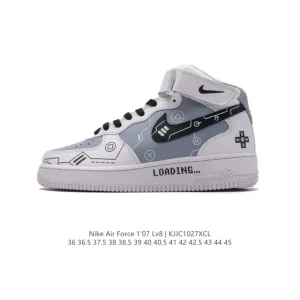 Nike Air Force 1 Mid AF1 Magic Strap Thick Sole Honeycomb Air Cushion DJ9158