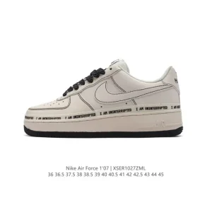 Nike Air Force 1 Low 07 Honeycomb Sole White Leather Sneakers