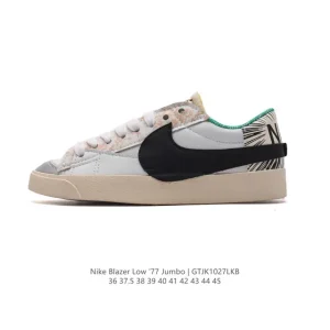 Nike Blazer Low '77 Jumbo Vintage Style Sneakers with Wide Laces