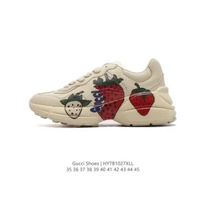 Gucci Classic Chunky Sneaker in Beige Leather with Thick Sole