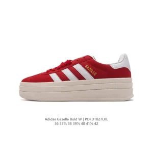 Adidas Gazelle Bold Thick Sole Retro Suede Leather Women Shoes Vintage Look