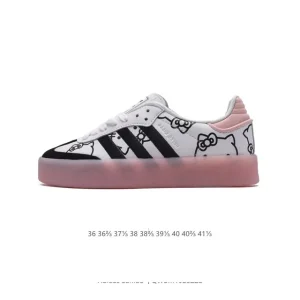 Adidas Samba Valentine Unisex Retro Leather Sneakers with Crystal Sole