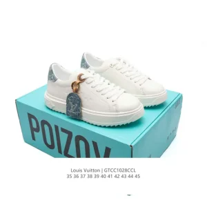 Louis Vuitton Trainer Low Smooth Leather White Fashion Sneaker