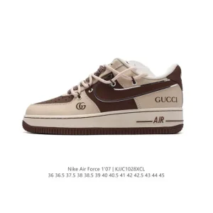 Nike Air Force 1 '07 Low White Sneakers with Air Cushion Sole
