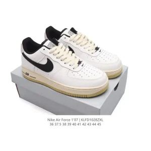 Nike Air Force 1 Low FB4958 White Leather Casual Sneakers for Men and Women