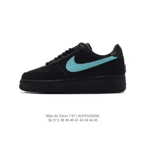 Nike Air Force 1 '07 Low White Leather Sneakers with Air Cushion