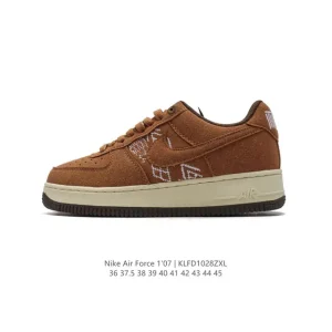 Nike Air Force 1 '07 Low White Leather Casual Sneakers for Men and Women