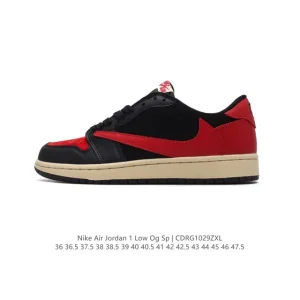 Jordan Air 1 Low OG SP Military Blue Reverse Swoosh Retro Sneakers