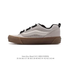 Vans Knu Skool VR3 LX Leather Chunky Retro Skate Shoes