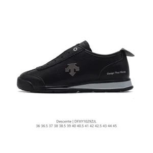 Descente Chron Retro Leather Casual Sneakers for Women and Men