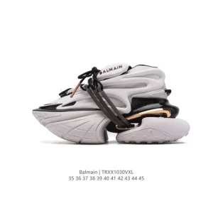 Balmain Low-Top Lace-Up Casual Sneakers for Men and Women