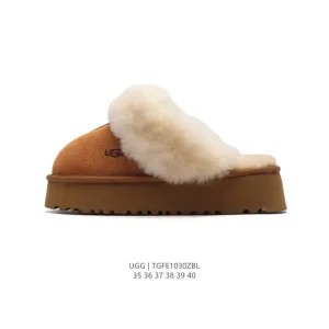 UGG Women's Classic Winter Wool Slippers with Waterproof Leather