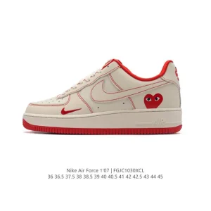 Nike Air Force 1 '07 Low Heart Print Sneakers with Air Cushion