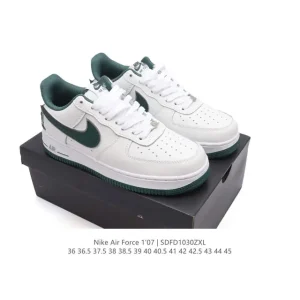 Nike Air Force 1 Low 07 FD0758 White Leather Casual Sneakers for Men and Women