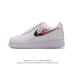 Nike Air Force 1 '07 Low White Leather Casual Sneakers