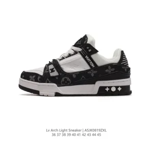 Louis Vuitton Trainer Sneaker Low Top Luxury Leather Shoes with Thick Sole
