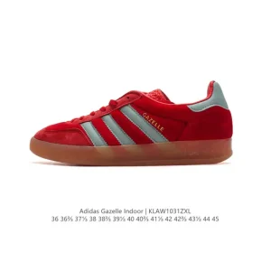 Adidas Originals Gazelle Indoor Retro Leather Sneakers Gum Sole