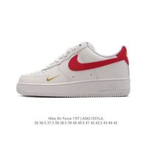 Nike Air Force 1 '07 Low White Leather Casual Sneakers for Men and Women