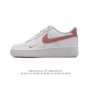 Nike Air Force 1 '07 Low White Leather Casual Sneakers for Men and Women