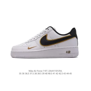 Nike Air Force 1 '07 Low DA8481 White Leather Sneakers with Air Cushioning