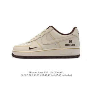 Nike Air Force 1 Low 07 White Leather Air Cushion Sneakers