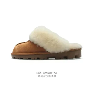 UGG Women's Classic Winter Wool Slippers with Waterproof Leather
