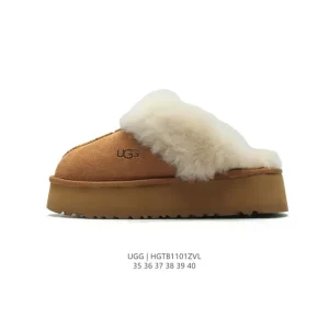 UGG Women's Classic Winter Wool Slipper with Durable Sole