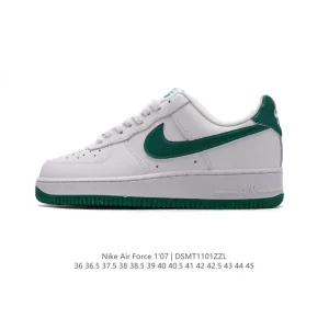 Nike Air Force 1 '07 Low White Leather Casual Sneakers for Men and Women