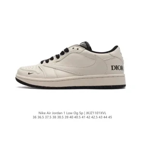 Jordan Air 1 Low OG SP Military Blue Reverse Swoosh Leather Basketball Shoes