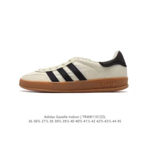 Adidas Originals Gazelle Indoor Retro Leather and Fabric Sneakers