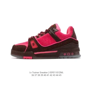 Louis Vuitton Trainer Sneaker Low Full Crystal Thick Sole Luxury Fashion Shoes